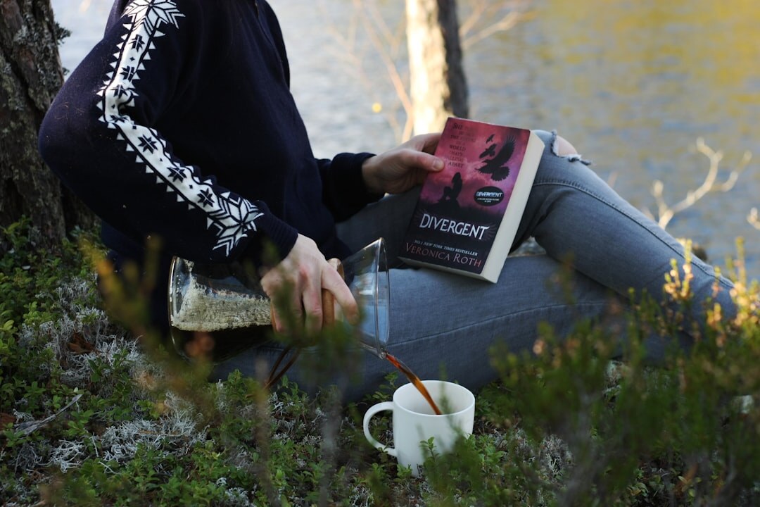 woman reading mystery novel