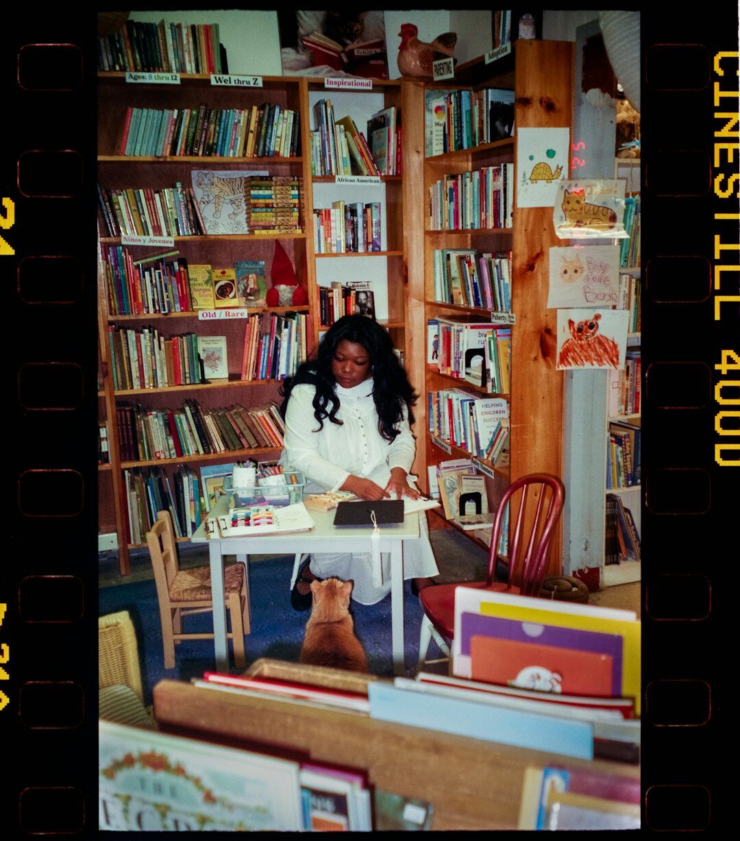 cozy bookstore corner